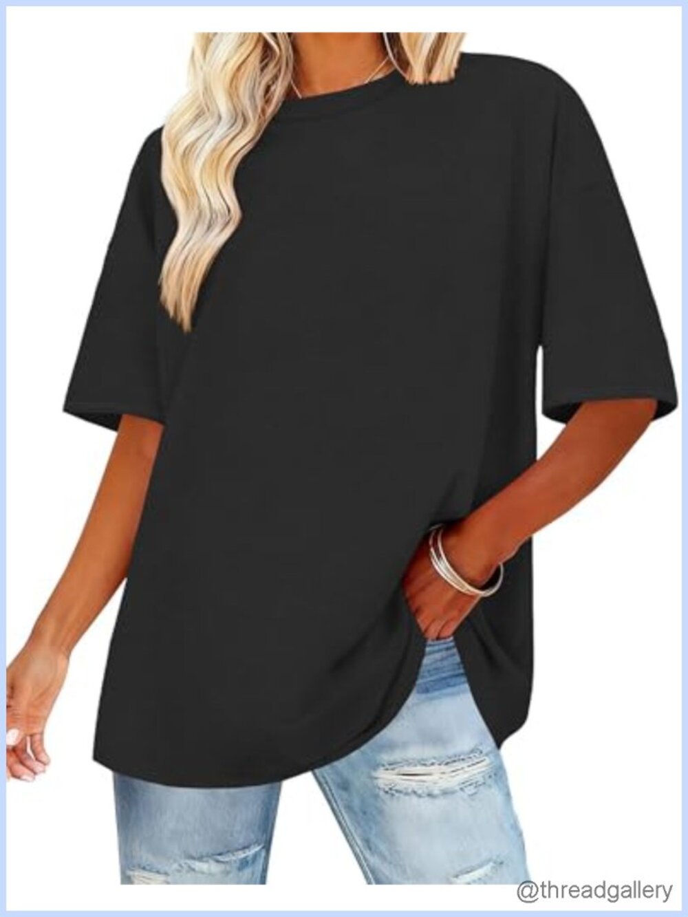 Women's Oversized Graphic T-Shirt Loose Fit Crew Neck Tee